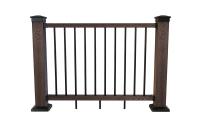 Ограждение из ДПК POLIVAN 3D c алюминиевыми балясинами 125х960х1575 мм (Темно-коричневый)