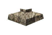 Угол отлива внешний 250 0,45 Print Elite с пленкой King Stone