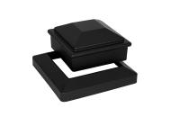 Крышка и юбка из алюминия для ограды ДПК POLIVAN 3D 69х145х145/34х181,5х181,5 мм, красный