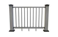 Ограждение из ДПК POLIVAN 3D c алюминиевыми балясинами 125х960х1575 мм (Серый)