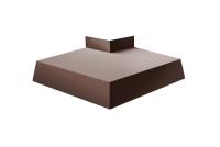 Угол отлива внешний 200 0,5 Quarzit с пленкой RAL 8017 шоколад