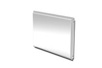 Кассета фасадная прямая открытого типа с порошковым покрытием, 1,2 мм RAL 9003 сигнальный белый