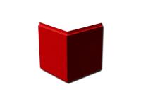 Кассета фасадная угловая открытого типа с порошковым покрытием, 1,2 мм RAL 3020 транспортный красный