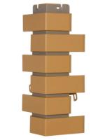 Угол фасадной панели «Альта-Профиль», кирпич клинкерный бежевый