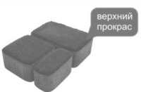 Тротуарная плитка Классико Янтарный верхний прокрас на белом цементе основа - серый цемент набор на м2 t=60мм BRAER