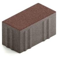 Брусчатка Steingot Хэви из серого цемента с частичным прокрасом прямоугольник темно-коричневая 200х100х100 мм