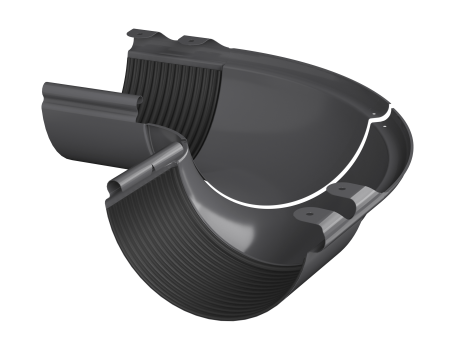 ТН МВС 125/90 мм внешний угол желоба регулируемый 100 -165°, коричневый