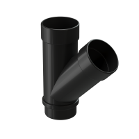 Тройник 45˚ водосточной трубы LUX, карбон