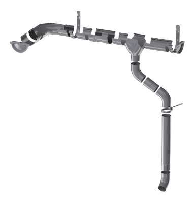 ТН МВС 125/90 мм кронштейн желоба короткий, коричневый