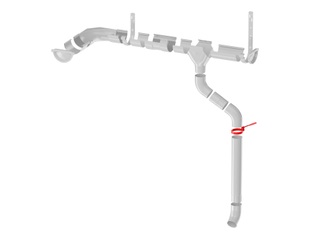 ТН МВС 125/90 мм хомут трубы, коричневый