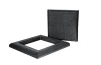 Крышка и юбка для столба из ДПК POLIVAN 43х140х140/18х183х183 мм (Черный)