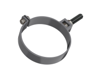 ТН ПВХ 125/82 мм, хомут трубы универсальный 180 мм, серый, шт.
