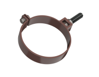 ТН ПВХ 125/82 мм, хомут трубы универсальный 180 мм, коричневый, шт.