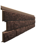 Сайдинг LUX под камень, BERGART, кедровый орех