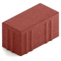 Брусчатка Steingot Хэви из серого цемента с полным прокрасом прямоугольник красная 200х100х100 мм