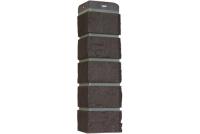 Угол Grand Line Состаренный кирпич Design шоколадный со швом RAL 7006