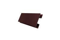 Планка Н-образная 0,5 Quarzit с пленкой RAL 8017 шоколад