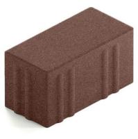 Брусчатка Steingot Хэви из серого цемента с полным прокрасом прямоугольник темно-коричневая 200х100х100 мм