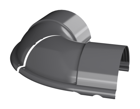 ТН МВС 125/90 мм внешний угол желоба регулируемый 100 -165°, коричневый