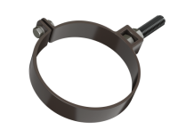 ТН ПВХ 125/82 мм, хомут трубы универсальный 180 мм, темно-коричневый, шт.