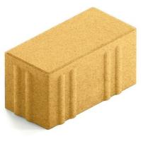 Брусчатка Steingot Хэви из белого цемента с полным прокрасом прямоугольник желтая 200х100х100 мм