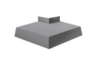 Угол отлива внешний 250 0,5 GreenCoat Pural BT, matt с пленкой RR 21 светло-серый (RAL 7040 серое окно)