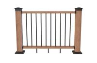 Ограждение из ДПК POLIVAN 3D c алюминиевыми балясинами 125х960х1575 мм (Песочный)