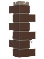 Угол фасадной панели «Альта-Профиль», кирпич клинкерный коричневый