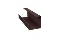 Планка угла внутреннего составная нижняя 0,5 Quarzit с пленкой RAL 8017 шоколад