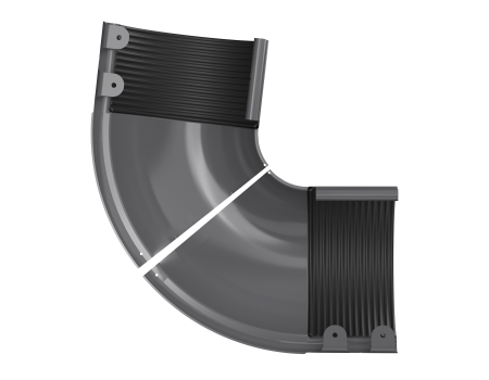 ТН МВС 125/90 мм внешний угол желоба регулируемый 100 -165°, коричневый