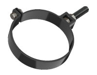 ТН ПВХ 125/82 мм, хомут трубы универсальный 180 мм, черный, шт.
