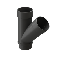 Тройник 45˚ LUX, графит