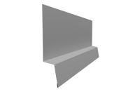 Планка начальная фальц 0,5 Satin с пленкой RAL 9006 бело-алюминиевый