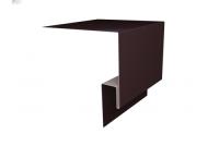 Планка околооконная сложная (Блок-хаус, Экобрус) Grand Line 250х75х25 0,5 Quarzit с пленкой RAL 8017 шоколад