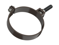 ТН ПВХ 125/82 мм, хомут трубы универсальный 140 мм, темно-коричневый, шт.