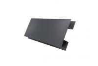 Планка H-образная Экобрус Grand Line 0,5 GreenCoat Pural BT RR 23 темно-серый (RAL 7024 мокрый асфальт)