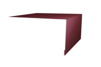 Планка околооконная простая 250х50 0,4 PE с пленкой RAL 3005 красное вино