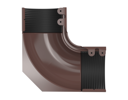 ТН МВС 125/90 мм внутренний угол желоба 90°, коричневый