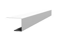 Планка завершающая фальц 0,5 Satin с пленкой RAL 9003 сигнальный белый