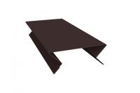 Планка угла внутреннего составная верхняя 0,5 Quarzit с пленкой RAL 8017 шоколад