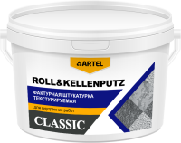 Фактурная декоративная штукатурка ARTEL Classic Roll&Kellenputz зерно 1мм бак 45кг