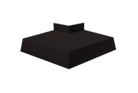 Угол отлива внешний 250 0,5 GreenCoat Pural BT, matt с пленкой RR 33 черный (RAL 9005 черный)