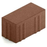 Брусчатка Steingot Хэви из серого цемента с полным прокрасом прямоугольник коричневая 200х100х100 мм