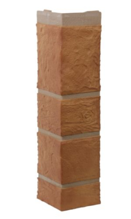 Угол фасадной панели «Альта-Профиль», камень бежевый