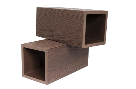 Столб из ДПК POLIVAN 3D 125х125х2900 мм (Светло-коричневый)