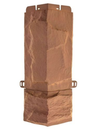 Угол фасадной панели «Альта-Профиль», ЭКО гранит терракотовый