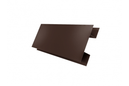 Планка H-образная Экобрус Grand Line 0,5 Quarzit с пленкой RAL 8017 шоколад