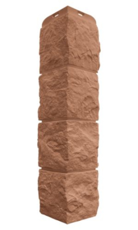 Угол фасадной панели «Альта-Профиль», ЭКО туф терракотовый