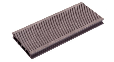 Террасная доска DOS EXCLUSIVE шовная, Каштан, вельвет, 3 метра