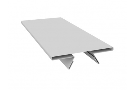 Планка стыковочная составная верхняя 0,5 Satin с пленкой RAL 9003 сигнальный белый